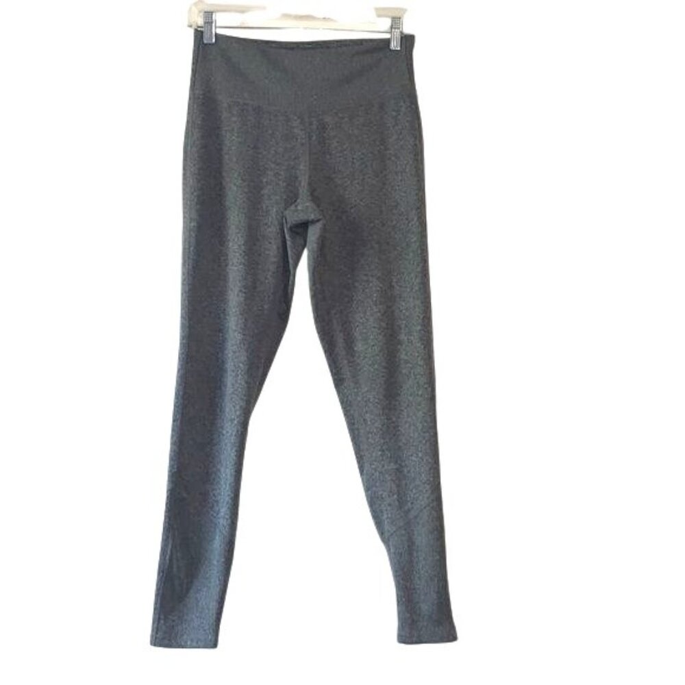 Zobha Womens Gray High-Waisted Stretch Leggings L